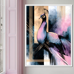 Gilded Plumage Upon Modern Horizons - NicheCanvas