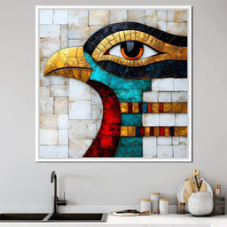 Falcon's Luminous Mosaic - NicheCanvas