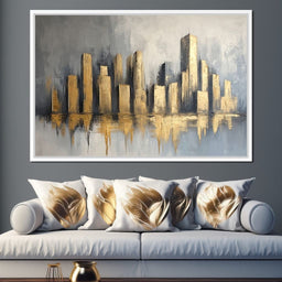 Golden Skyline - NicheCanvas