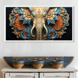 Majestic Elephant Flourish - NicheCanvas