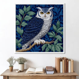 Majestic Owl Among Leaves - NicheCanvas