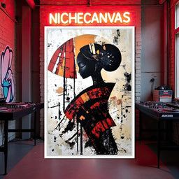 Silhouette Harmony in Amber Tones - NicheCanvas