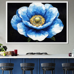 Petals of Sapphire Grace - NicheCanvas