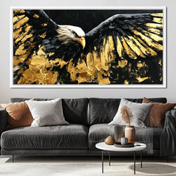 American Eagle in Gold & Black - NicheCanvas
