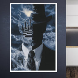 Surreal Chessboard Mind Horizon - NicheCanvas