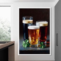 Stout Ale Lager With Shamrocks - NicheCanvas