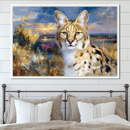 Savanna Serval Sunset Glow - Neal Hackett - NicheCanvas