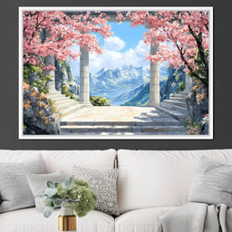 Mountain Blossom Panorama - NicheCanvas