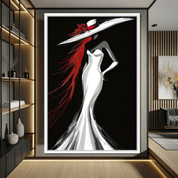 The White Dress - Elegant Flamenco - NicheCanvas