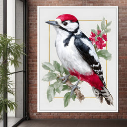 Garden Woodpecker Portrait - NicheCanvas