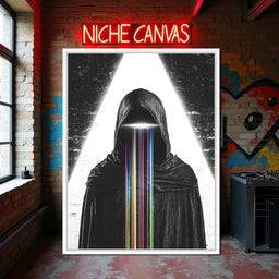 Eclipse of Neon Streams - NicheCanvas