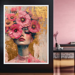 Bloomed Reverie in Gold - NicheCanvas