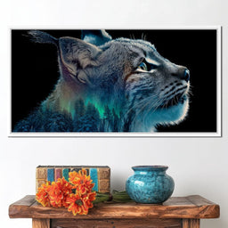 Aurora Lynx Spirit Portrait - NicheCanvas