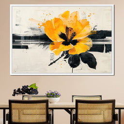Golden Petal Contrast - NicheCanvas