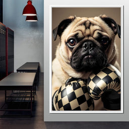 Pug Pugilist - NicheCanvas