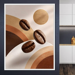 Coffee Dreams in Autumn Tones - NicheCanvas