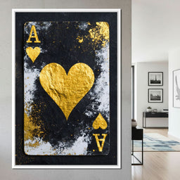 Gilded Ace of Hearts Noir - NicheCanvas