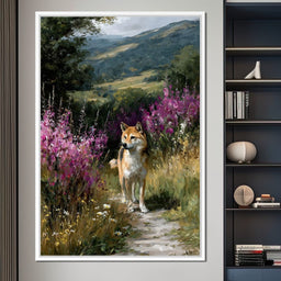 Shiba Meadow Trail Portrait - NicheCanvas