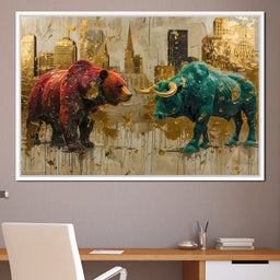 The Clash of Bull and Bear Forces - NicheCanvas