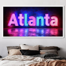 Electric Night Atlanta Glow - NicheCanvas