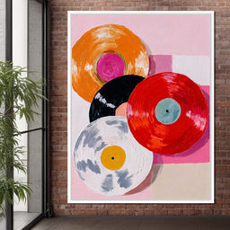 Retro Vinyl Color Spin Dance - NicheCanvas