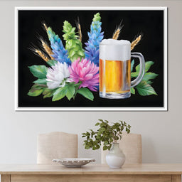 Golden Brew and Blossoms Fusion - NicheCanvas