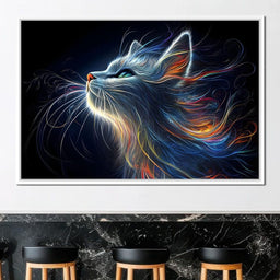 Celestial Feline Illuminations - NicheCanvas