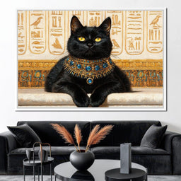 Egyptian Feline Elegance - NicheCanvas