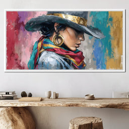 Golden Horizon Cowgirl Elegance - NicheCanvas