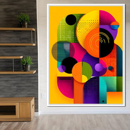 Vivid Geo Orbit Kaleidoscope - NicheCanvas