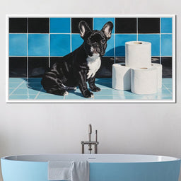 Bathroom Butler Frenchie Fun - NicheCanvas