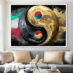Golden Yin Yang Energy Balance - NicheCanvas