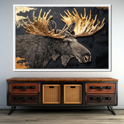 Golden Majesty Among Leaves - NicheCanvas