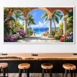 Mediterranean Paradise Vista - NicheCanvas