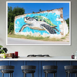 Street Art - Sea Turtle Voyage - NicheCanvas