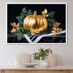 Golden Pumpkin Elegance - NicheCanvas