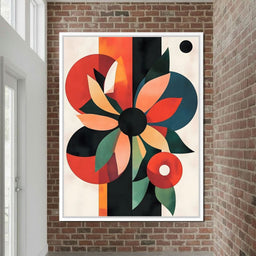 Abstract Floral Geometric Burst - NicheCanvas