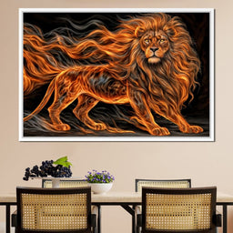 The Ember Mane Lion - TooplesArt - NicheCanvas