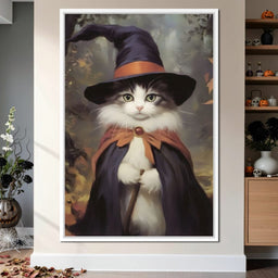 Enchanted Autumn Wizard Cat - NicheCanvas