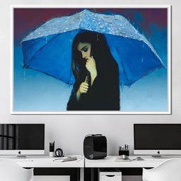 Rainbound Reverie Blue Shelter - NicheCanvas