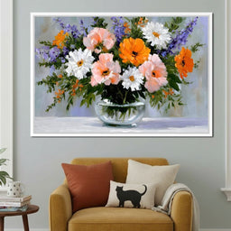 Garden Bouquet Still Life Oil - NicheCanvas