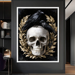 Gilded Crows Upon Bone - NicheCanvas