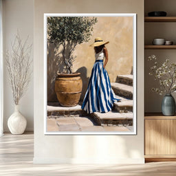 Sun Hat Lady By Olive Tree - NicheCanvas
