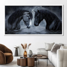 Dark Horses in the Storm - TooplesArt - NicheCanvas