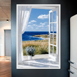 Ocean Breeze Through Open Window - NicheCanvas