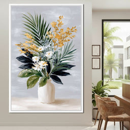 Golden Botanicals Still Life - NicheCanvas