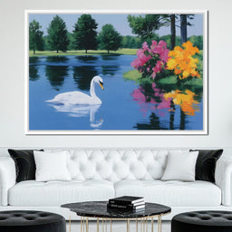 Swan Lake Reflections - NicheCanvas