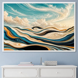 Marble Waves at Dawn - TooplesArt - NicheCanvas