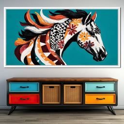 Vibrant Equine Spirit - NicheCanvas