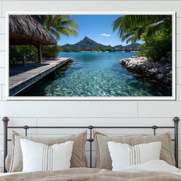 Tranquil Island Paradise Scene - NicheCanvas